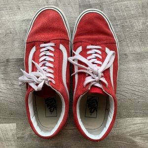 Old Skool Red Suede Vans